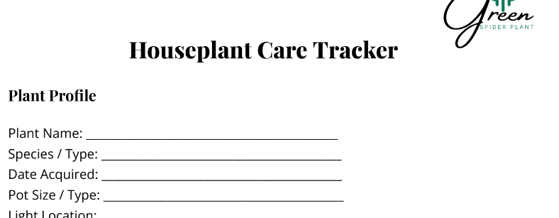 Printable Houseplant Care Tracker – Keep Every Plant Happy!